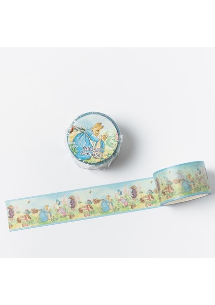 Tutuleyuan2.5cm Tarzı Lot Washi Maskeleme Bantları Paskalya Partisi Hayvanlar Dekoratif Yapışkanlı Scrapbooking Kendi Başına Yap Kağıdı Japon Çıkartmaları 5 M (Yurt Dışından)
