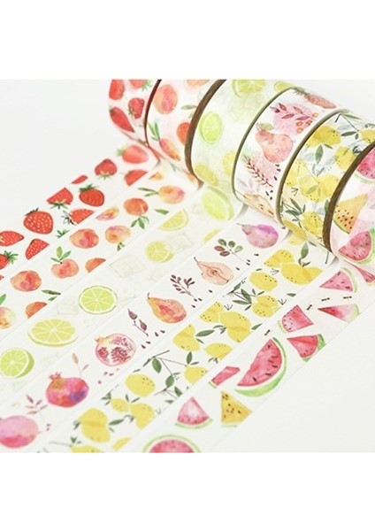 C Stili Taze Meyve Washi Bant Dıy Dekor Planlayıcıları Scrapbooking Sticker Yapımı Kağıt Dekorasyon Bandı Yapıştırıcı Okul Parti Malzemeleri (Yurt Dışından)
