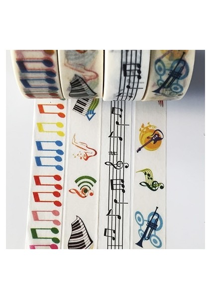 NO.777 Stili S Beden Jiataihe Washi Bant Etiket Kawaii Kırtasiye Müzik Notları Maskeleme Bandı Müzik Ayarlanmadı Yapışkan Bant Scrapbooking Bandı (Yurt Dışından) modelleri