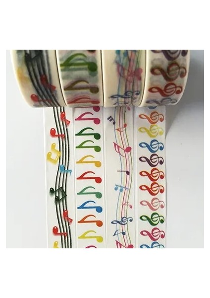 NO.777 Stili S Beden Jiataihe Washi Bant Etiket Kawaii Kırtasiye Müzik Notları Maskeleme Bandı Müzik Ayarlanmadı Yapışkan Bant Scrapbooking Bandı (Yurt Dışından) fırsatları