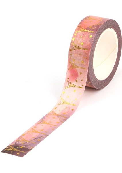 F212 Stili 2022 Yeni 10M Dekoratif Kalpler ve Çiçekler Washi Bant Sevgililer Günü Seti Scrapbooking Planlayıcısı Yapışkan Maskeleme Bandı Sevimli Kırtasiye (Yurt Dışından)