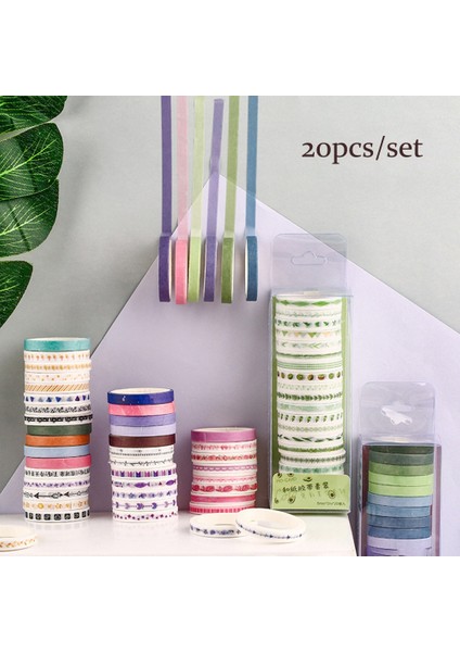TYPE2-7-10PCS Tarzı Pcsset Siyah Folyo Washi Bant Japon Kağıt Dıy Planlayıcısı Maskeleme Bandı Yapışkan Bantlar Çıkartmalar Dekoratif Kırtasiye Bantları (Yurt Dışından)