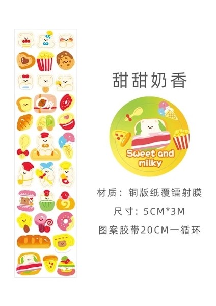 B Tarzı Küçük Ayı Bahçe Partisi Serisi Maskeleme Washi Bant Sevimli Karikatür Dekoratif Yapışkan Bant Decora Diy Scrapbooking Sticker Etiket (Yurt Dışından) fiyatları