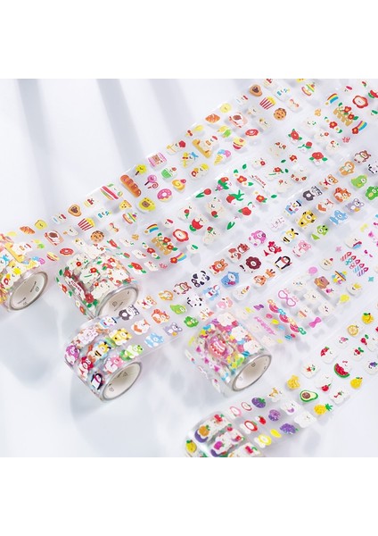 B Tarzı Küçük Ayı Bahçe Partisi Serisi Maskeleme Washi Bant Sevimli Karikatür Dekoratif Yapışkan Bant Decora Diy Scrapbooking Sticker Etiket (Yurt Dışından) modelleri