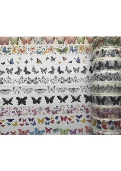 NO.2139 Stili S Beden Jiataihe Washi Bant Renkli Kelebek Dekor Zanaat Diy Bant Dekoratif Bant Çok (Yurt Dışından) modelleri
