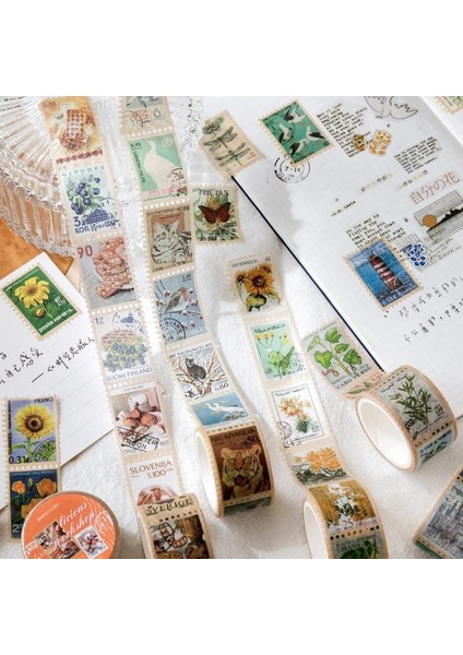 1-F Stili 25MM Geniş Posta Pulu Washi Bantlar Scrapbooking Için Dekoratif Çıkartmalar Dıy Sanatlar El Sanatları Albümü Takvimler (Yurt Dışından) modelleri