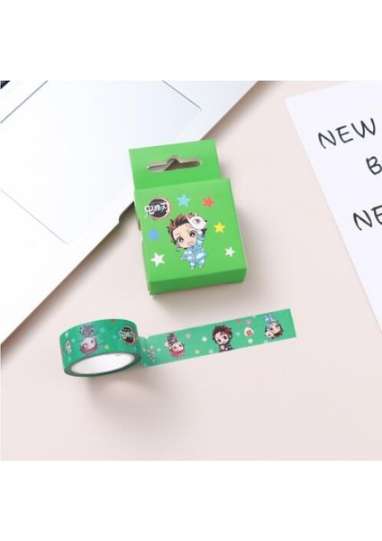 No.6 Tarzı 1.5 cm * 5 M Sevimli Şeytan Avcısı Japon Anime Washi Bant Scrapbooking Diy Önemsiz Dergisi Maskeleme Bandı Okul Ofis Kırtasiye (Yurt Dışından)