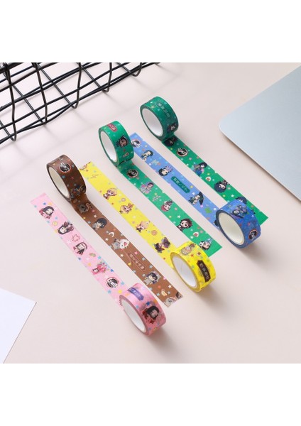 No.6 Tarzı 1.5 cm * 5 M Sevimli Şeytan Avcısı Japon Anime Washi Bant Scrapbooking Diy Önemsiz Dergisi Maskeleme Bandı Okul Ofis Kırtasiye (Yurt Dışından) fiyatları