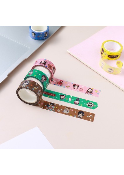 No.6 Tarzı 1.5 cm * 5 M Sevimli Şeytan Avcısı Japon Anime Washi Bant Scrapbooking Diy Önemsiz Dergisi Maskeleme Bandı Okul Ofis Kırtasiye (Yurt Dışından) indirimleri