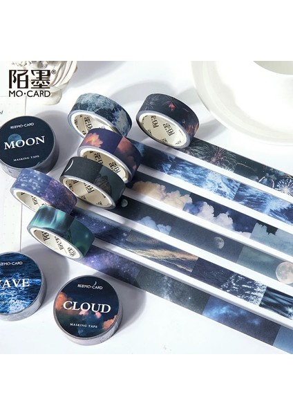 E Stili Galaxy Washi Maskeleme Bandı Diy Günlüğü Dekoratif Hediye Sarma Karalama Defteri Sanatları El Sanatları Için Yapışkan Kağıt Bant (Yurt Dışından) modelleri