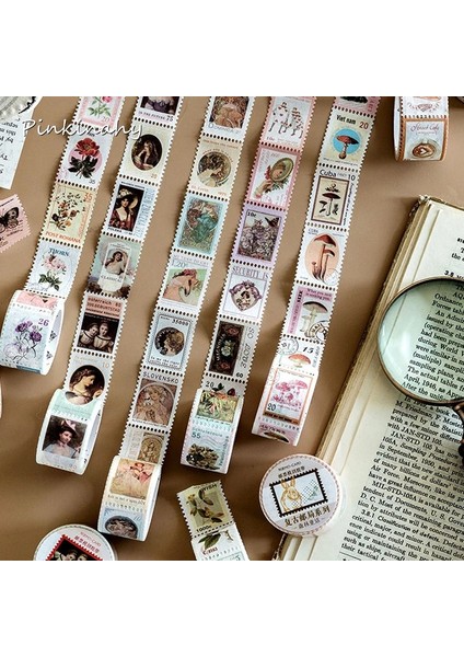 No.12 Tarzı Vintage Damga Serisi Avrupa Çiçek Bitki Dekoratif Yapışkan Bant Maskeleme Washi Bant Dıy Scrapbooking Sticker Etiket Kırtasiye (Yurt Dışından) indirimleri