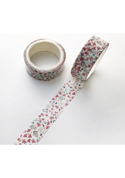 F Stili 1 Adet Yeşil Bitki Çiçek Washi Bant Dıy Maskeleme Bandı Dekoratif Yapışkanlı Scrapbooking Okul Kırtasiye El Yapımı Bant (Yurt Dışından)