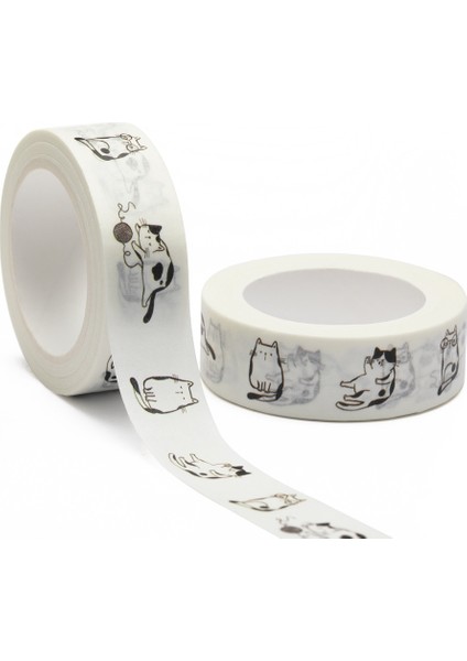 A404 Stili 2021 Yeni M Kedi Küçük Kalpli Kedi Paws Kedi Dikişsiz Dekoratif Washi Bant Scrapbooking Maskeleme Bandı Okul Ofis Tedarik (Yurt Dışından)