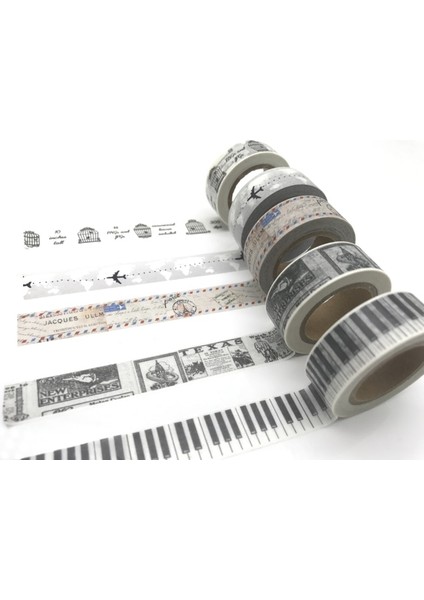 NO.446 Tarzı S Beden Desenler Japon Jiataihe Washi Bant Diy Yaz Mor Geyik Ağacı Doğum Günü Fitas Paris Siyah Bant 1rollslot (Yurt Dışından) fiyatları