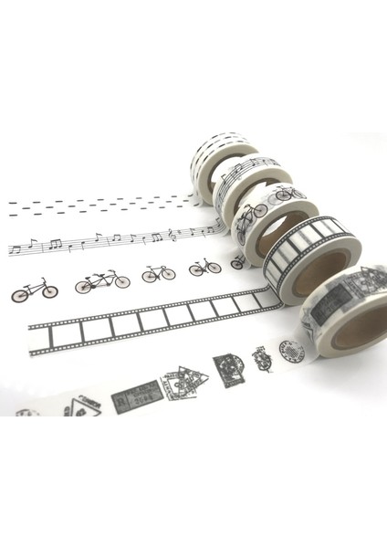 NO.446 Tarzı S Beden Desenler Japon Jiataihe Washi Bant Diy Yaz Mor Geyik Ağacı Doğum Günü Fitas Paris Siyah Bant 1rollslot (Yurt Dışından) modelleri