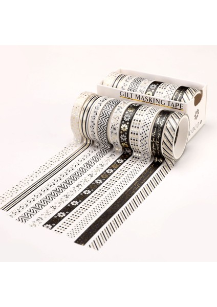 B Tarzı Tars Çiçek Washi Bant Seti Altın Varak Baskı Dekoratif Sanatlar Için Bantlar Diy El Sanatları Dergiler Planlayıcılar Scrapbooking Sarma (Yurt Dışından)