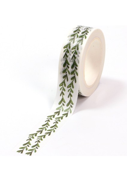 mm * 10M Yenı Varış Bahar Yeşil Yapraklar Dekoratif Washi Bant Dıy Scrapbooking Maskeleme Bandı Okul Ofis Tedarik (Yurt Dışından) fiyatları