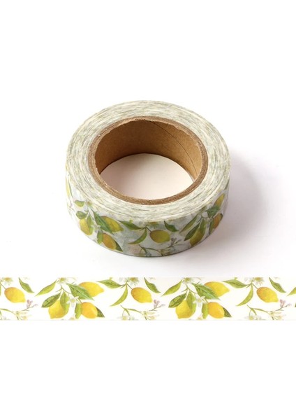 Bir Stil 15 mm * 10 M Limon Ağacı Maskeleme Washi Bant Meyve Dekoratif Yapışkan Bant Decora Diy Scrapbooking Sticker Etiket (Yurt Dışından)