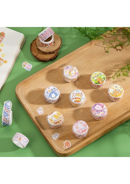 D Stili Kawaii Bulut Hayvanat Bahçesi Maskeleme Washi Bant Sevimli Kedi Penguen Dekoratif Yapışkan Bant Decora Diy Scrapbooking Sticker Etiket (Yurt Dışından) fırsatları
