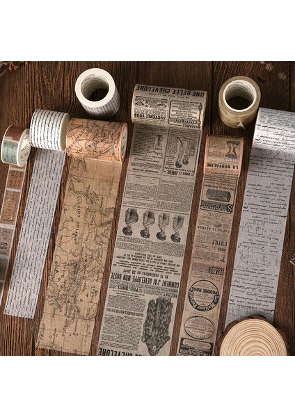C Stili Journa Tasarım Vintage Stil Washi Kağıt Bant Scrapbooking Sticker Okul Malzemeleri Dekorasyon Dıy Yaratıcı Kırtasiye Bantları (Yurt Dışından)
