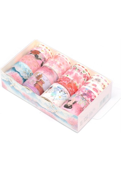 M Tarzı S Beden Washi Bant Seti Okyanus Çıkartmaları Scrapbooking Retro Maskeleme Yıkama Bantları Çiçek Washitape Fita Adesiva Adhesiva Decorativa (Yurt Dışından)