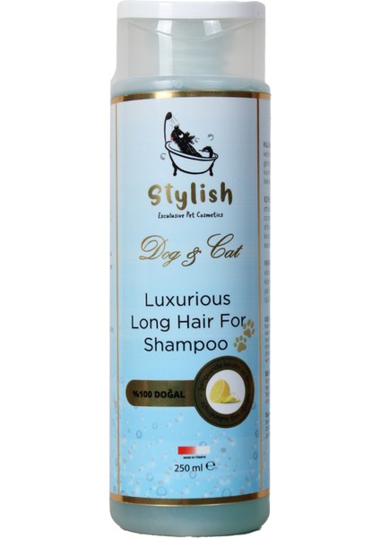 Stylish Uzun Tüylü Köpek ve Kediler Için Organik Şampuan 250ML