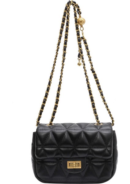 Elmas Zincirli Çok Yönlü Omuz Çantası Moda Crossbody Küçük Kare Çanta (Yurt Dışından)