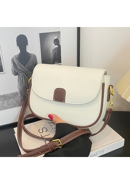 Çok Yönlü Omuz Çapraz Askılı Çanta Dokulu Küçük Kare Çanta (Yurt Dışından)