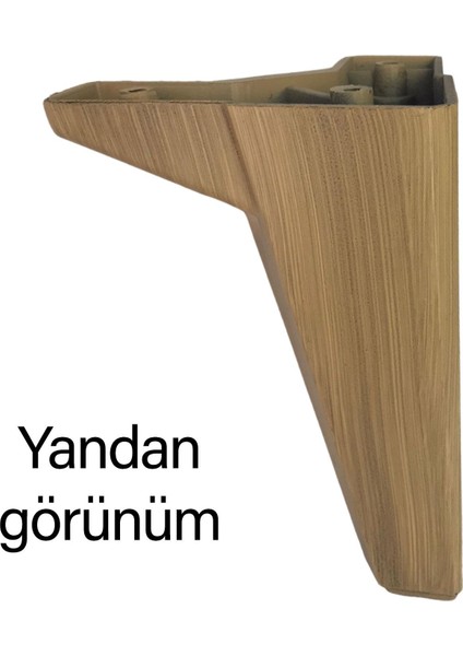 4 Adet Serdivan 15 cm Açık Ceviz Lüx Mobilya Kanepe Sehpa Ünite Koltuk Ayağı Baza Ayak