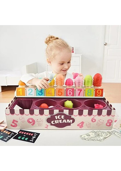 Pretend Oyna Dondurma Seti Öğrenmek Matematik Oyuncak Montessori Sayacı Oyuncaklar Çocuklar Için (Yurt Dışından) modelleri