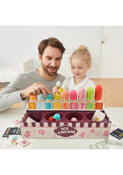 Pretend Oyna Dondurma Seti Öğrenmek Matematik Oyuncak Montessori Sayacı Oyuncaklar Çocuklar Için (Yurt Dışından) fırsatları
