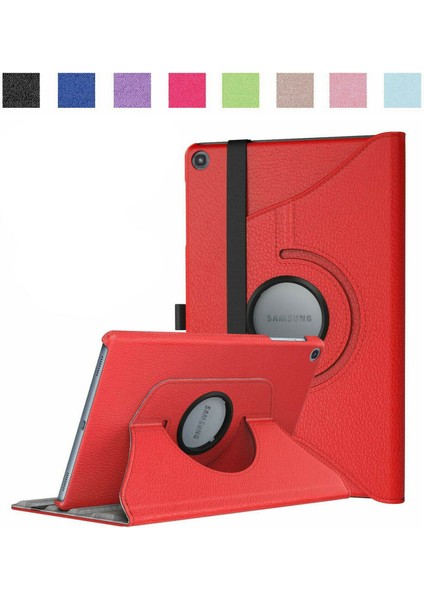 Samsung Galaxy Tab A9 Plus X210 X215 X216 Uyumlu Kılıf Dönerli Standlı Suni Deri Uyku Modlu 360° Komple Koruma 11 Inç Kırmızı fırsatları