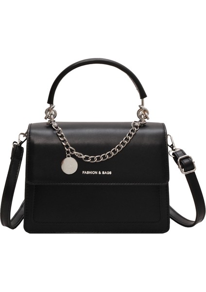 Moda Zincir Omuz Çantası Basit Doku Crossbody Çanta (Yurt Dışından)