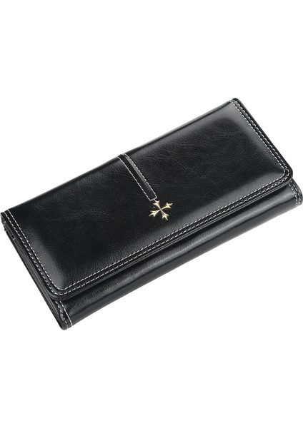 Kadınlar Için Büyük Kapasiteli Fermuarlı Uzun Cüzdan (Yurt Dışından)