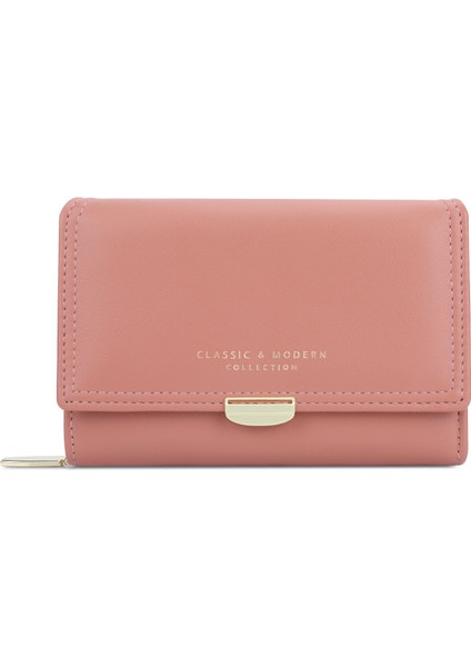 Bayan Modası Kısa Fermuarlı Üç Katlı Cüzdan (Yurt Dışından)