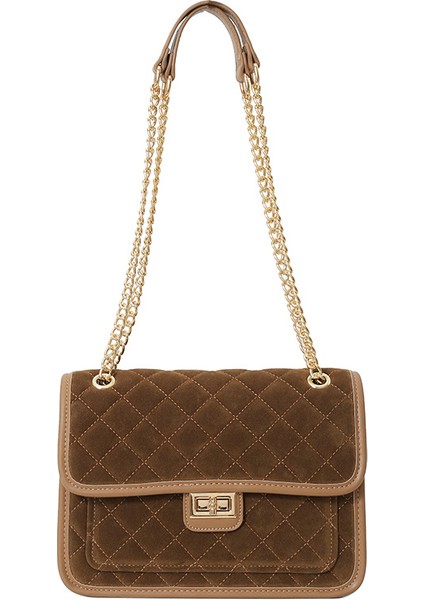 Kadife Nakış Çanta, Şık ve Çok Yönlü Zincirli Çapraz Askılı Çanta (Yurt Dışından)