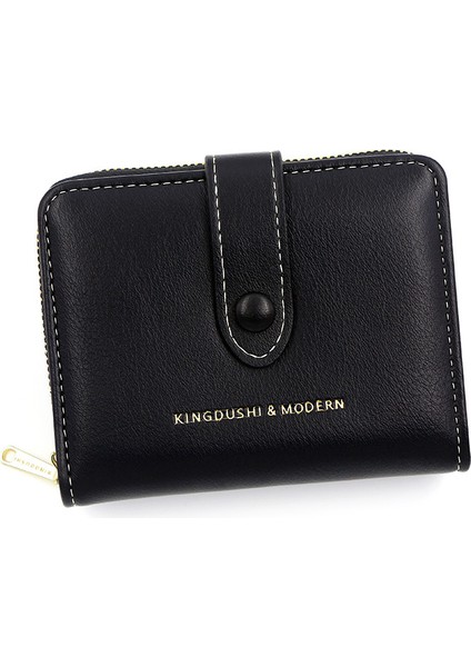 Şık ve Sade Fermuarlı Kısa Kadın Cüzdanı (Yurt Dışından)