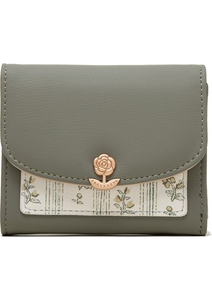 Donanım Çiçek Kısa Mini Cüzdan (Yurt Dışından)