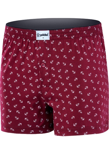 3'lü Çapa Desen Penye Havlu Bel Boxer Pamuk Q43
