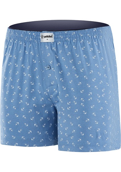 3'lü Çapa Desen Penye Havlu Bel Boxer Pamuk Q43