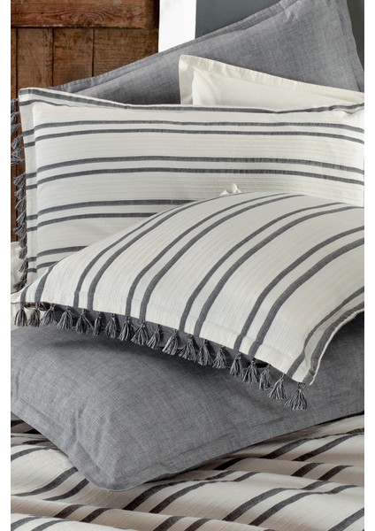 Salamanca Ekru Mood Comfort King Size (Battal Boy) Pamuk Çift Taraflı Yıkamalı Nevresim Takımı indirimleri