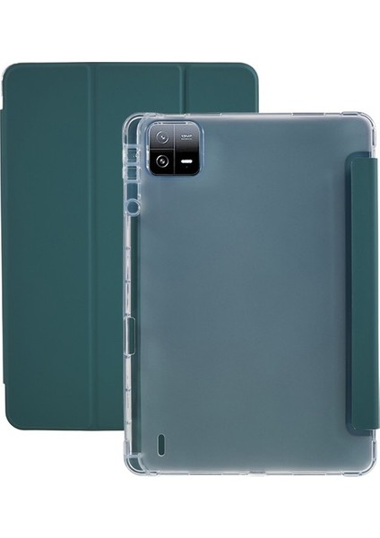 Xiaomi Pad 6 / Pad Için 6 Pro Tri-Katı Stand Tablet Kılıf Pu Deri Şeffaf Arka Akıllı Kapak (Yurt Dışından)