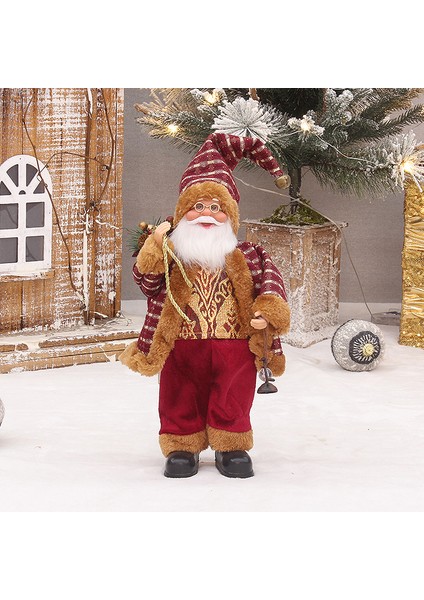 Noel Baba Bebek Pencere Dekorasyon Malzemeleri 30CM Ayakta Noel Baba (Yurt Dışından)