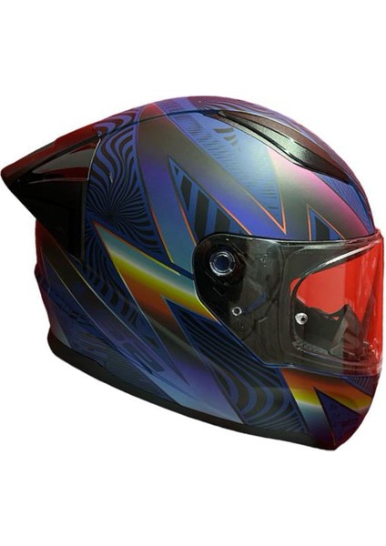 Rapıd 2 Race Optık Mat Mavi-Mor Kask++Spoiler fırsatları