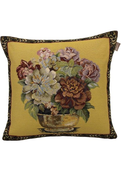 Belıeve Kasem Sarı Goblen Kırlent 40*40 cm