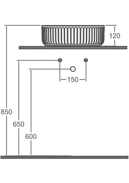 Ion Tezgah Üstü Lavabo 36 cm modelleri