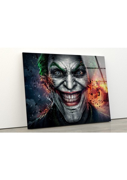Joker Temperli Cam Duvar Tablosu