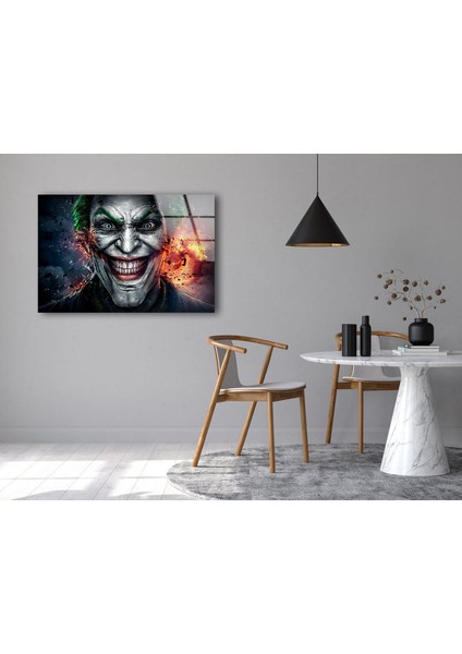 Joker Temperli Cam Duvar Tablosu