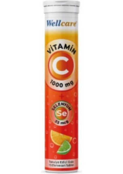 Vitamin 1000 Mg + Selenyum 55 Mcg 15 Efervesan Tablet