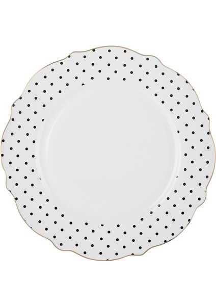 New Romantic Puantiyeli Servis Tabağı 27 cm Siyah modelleri